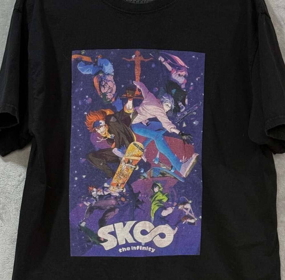 SK8 the Infinity Anime Skateboard Graphic T Shirt Goodie Two Sleeves Men's Large